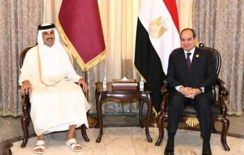 الرئيس السيسي يلتقى أمير قطر على هامش مؤتمر بغداد