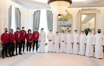 أمير قطر يستقبل أبطال أولمبياد طوكيو 2020