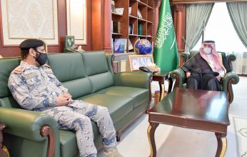أمير جازان يستقبل قائد حرس الحدود بالمنطقة لمتابعة الخدمات المقدمة للمواطنين