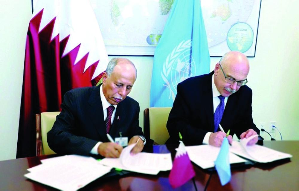توقيع مذكرة تفاهم بين قطر و الأمم المتحدة توقيع مذكرة تفاهم بين قطر و الأمم المتحدة