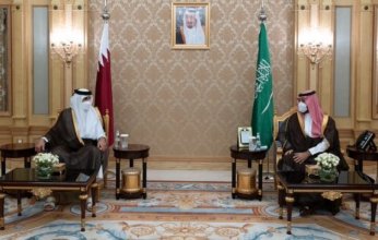 أمير قطر يلتقي ولي العهد السعودي بالرياض