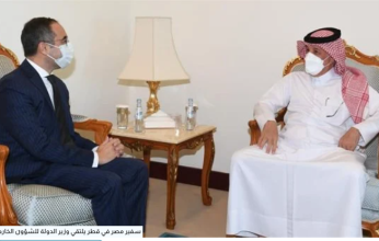 سفير مصر بالدوحة يلتقي وزير الشئون الخارجية القطري