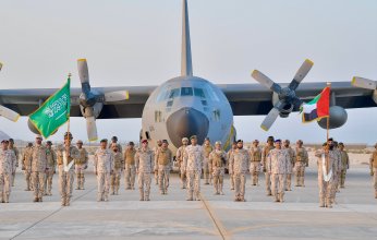 وصول القوات البرية الملكية السعودية المشاركة في تمرين "المصير واحد/1" مع القوات البرية الإماراتية