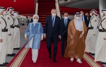 الرئيس التركي يصل الدوحة في زيارة رسمية