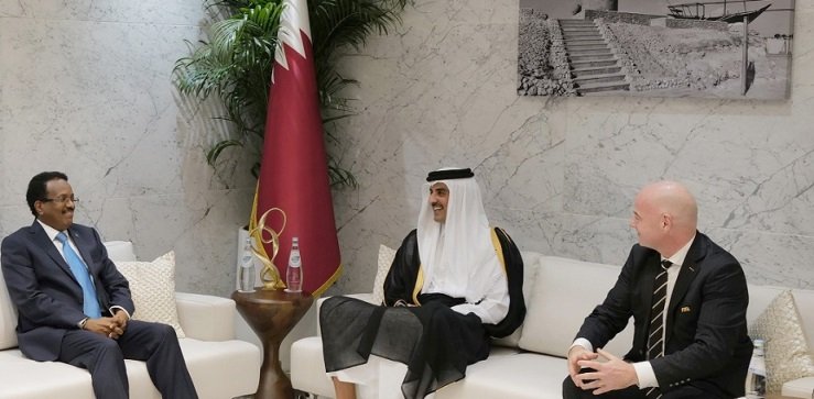 أميرب قطر يستقبل عدداً من القادة ورؤساء الوفود المشاركين في افتتاح بطولة كأس العرب أميرب قطر يستقبل عدداً من القادة ورؤساء الوفود المشاركين في افتتاح بطولة كأس العرب