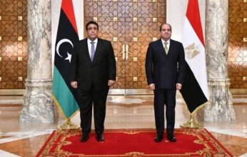 الرئيس المصري يستقبل رئيس المجلس الرئاسي الليبي بقصر الاتحادية