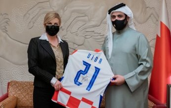 رئيس الأولمبية البحرينية يلتقي رئيسة جمهورية كرواتيا السابقة