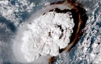 ناسا: بركان المحيط الهادئ فصل جزر دولة تونغا عن بعضها واخفى اليابسة