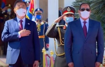 الرئيس المصري يستقبل نظيره الكوري الجنوبي في قصر الاتحادية