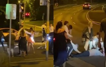 سقوط عريس على الأرض بعد مشاجرة عنيفة بين المعازيم