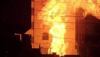 انفجار مخزن غاز تابع للسوق السوداء الحوثية بصنعاء