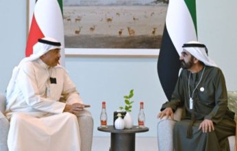بن راشد يستقبل رئيس الوزراء الكويتي على هامش القمة العالمية للحكومات