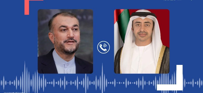 وزير الخارجية الإماراتي يتلقى اتصالا هاتفيا من نظيره الإيراني وزير الخارجية الإماراتي يتلقى اتصالا هاتفيا من نظيره الإيراني