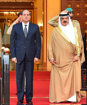 ملك البحرين يستقبل الرئيس المصري ملك البحرين يستقبل الرئيس المصري