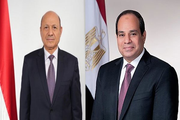 السيسي يؤكد للعليمي دعم مصر لوحدة واستقرار اليمن السيسي يؤكد للعليمي دعم مصر لوحدة واستقرار اليمن