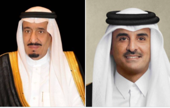 أمير قطر يهنىء خادم الحرمين الشريفين بعيد الأضحى المبارك