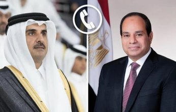 الرئيس المصري يتلقى اتصالا هاتفيا من أمير قطر
