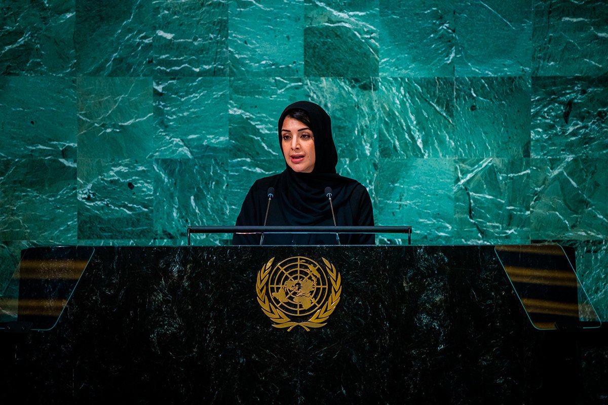 ريم الهاشمي تلقي كلمة الإمارات أمام المناقشة العامة للدورة الـ 77 للجمعية العامة للأمم المتحدة ريم الهاشمي تلقي كلمة الإمارات أمام المناقشة العامة للدورة الـ 77 للجمعية العامة للأمم المتحدة
