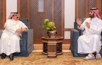 ولي العهد السعودي يستقبل ملك البحرين