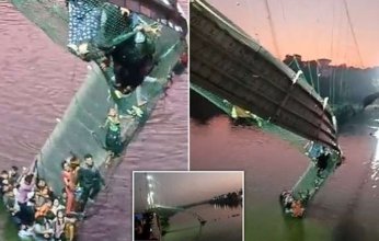 الشرطة الهندية تضبط 9 أشخاص على خلفية انهيار جسر معلق