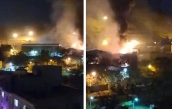 بالفيديو.. حريق ضخم داخل سجن إيفين وسط إيران