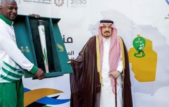 أمير الرياض يتسلم شعلة دورة الألعاب السعودية 2022