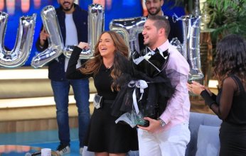 خطوبة الفنانة رنا رئيس على الهواء داخل استوديو "معكم منى الشاذلي"