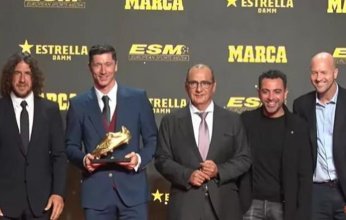 ليفاندوفسكي يتسلم الحذاء الذهبي الأوروبي