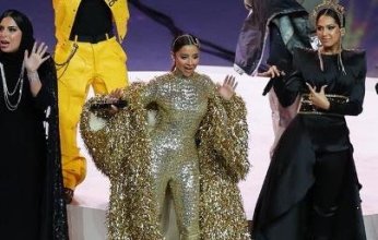 بالصور.. بلقيس تخطف الأنظار في حفل ختام كأس العالم