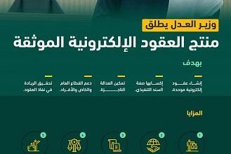 وزير العدل السعودي يوجه بإطلاق منتج العقود الإلكترونية الموثقة