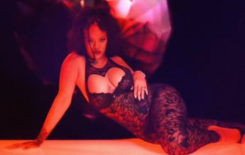 ريهانا ترتدي بدلة قطط من الدانتيل لحملة Savage x Fenty