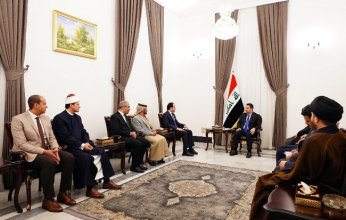 مباحثات بين وفد حكماء المسلمين ورئيس وزراء العراق لسبل تعزيز السلم والتعايش