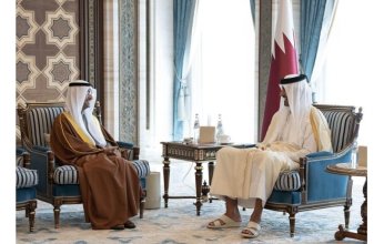 أمير قطر يستقبل الأمين العام لمجلس التعاون