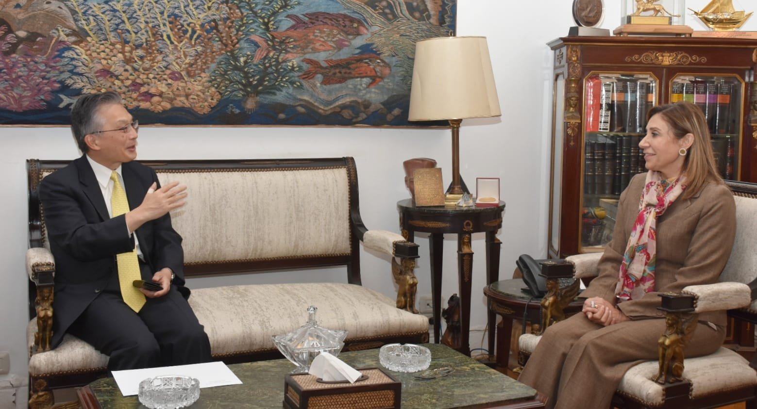 وزيرة الثقافة المصرية تبحث مع السفير الياباني بالقاهرة التعاون الثقافي بين البلدين وزيرة الثقافة المصرية تبحث مع السفير الياباني بالقاهرة التعاون الثقافي بين البلدين