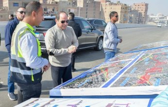 الرئيس المصري يتفقد مشروعات المحاور والطرق بمحافظة الجيزة
