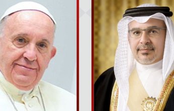 ولي عهد البحرين يعزي بابا الفاتيكان في وفاة البابا السابق
