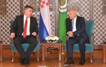 ابو الغيط يستقبل رئيس كرواتيا في مقر الجامعة العربية