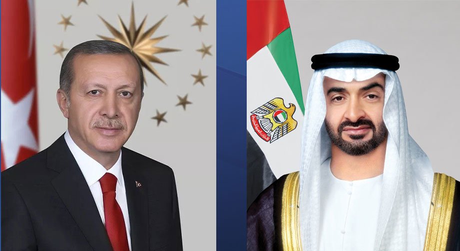 رئيس الإمارات يتلقى اتصالاً هاتفياً من نظيره التركي رئيس الإمارات يتلقى اتصالاً هاتفياً من نظيره التركي