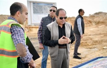 الرئيس المصري يتفقد الأعمال الإنشائية لمحور "المستشار عبد المجيد محمود"