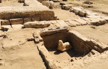 اكتشاف تمثال لأبو الهول وبقايا مقصورة كلاوديوس بجوار معبد دندرة بمحافظة قنا