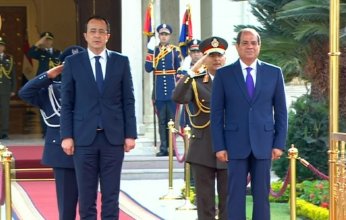 "السيسي" يستقبل نظيره القبرصي بقصر الاتحادية