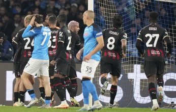 «ميلان» يتأهل إلى نصف نهائي دوري الأبطال بعد التعادل مع نابولي بهدف لكل منهما