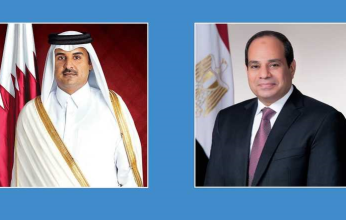 الرئيس المصري وأمير قطر يتبادلان التهنئة بحلول عيد الفطر المبارك