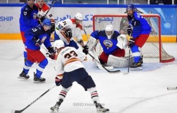 منتخب الكويت يتصدر المجموعة الأولى لبطولة كأس العرب الأولى لهوكي الجليد