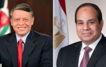 الرئيس المصري يهنئ ملك الأردن بذكرى يوم الاستقلال