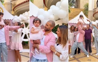 كيف احتفل المطرب أحمد سعد بعيد ميلاد ابنته الأول؟