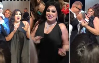 بالفيديو.. وصلة رقص لفيفي عبده على أغاني عمرو دياب في حفلة زفاف