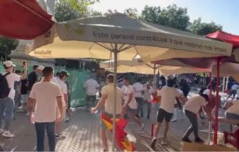 قبل نهائي كأس ملك إسبانيا.. اشتباكات عنيفة بين جماهير ريال مدريد وأوساسونا