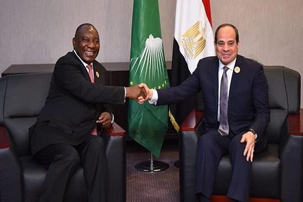 السيسي يؤكد حرص مصر على تطوير علاقاتها مع جنوب إفريقيا في مختلف المجالات السيسي يؤكد حرص مصر على تطوير علاقاتها مع جنوب إفريقيا في مختلف المجالات