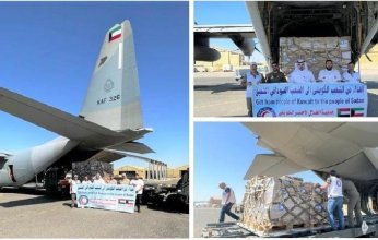 بحمولة 10 أطنان.. إقلاع الطائرة الـ 14 من الجسر الجوي الكويتي لإغاثة السودان